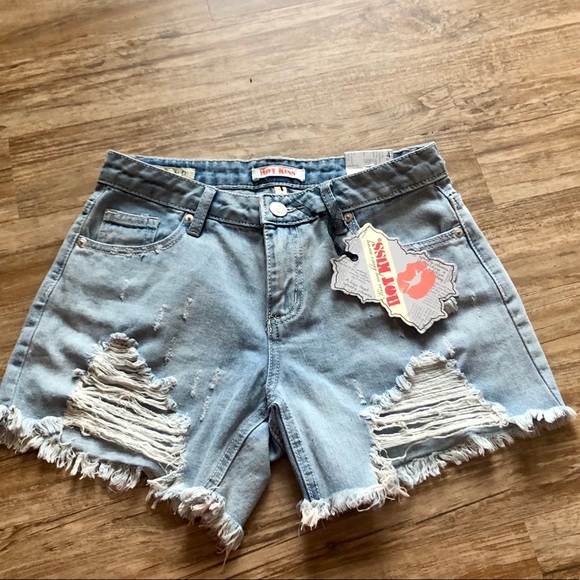 Hot Kiss Pants - NWT Distressed Jean Shorts